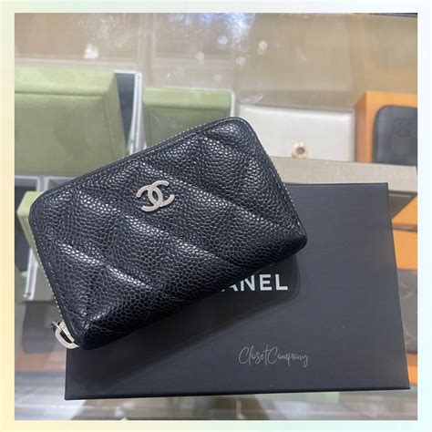 chanel card holder wallet|chanel card holder zip wallet.